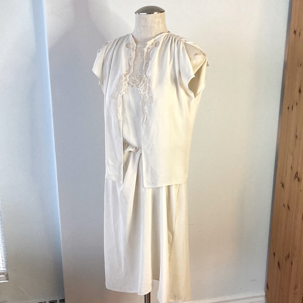 Cream St. Gillian by Kay Unger small dress with matching top